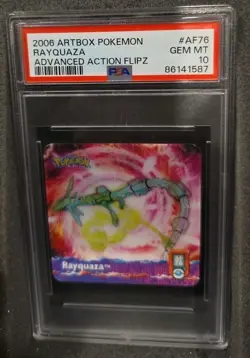 POKEMON CARD RAYQUAZA AF76 ARTBOX ADVANCED ACTION FLIPZ GRADED PSA 10 GEM MINT - Image 1
