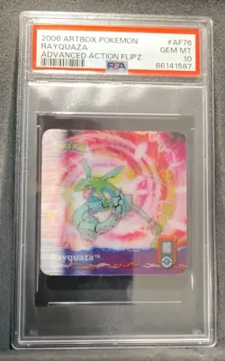 POKEMON CARD RAYQUAZA AF76 ARTBOX ADVANCED ACTION FLIPZ GRADED PSA 10 GEM MINT - Image 2