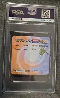 POKEMON CARD RAYQUAZA AF76 ARTBOX ADVANCED ACTION FLIPZ GRADED PSA 10 GEM MINT - Image 3