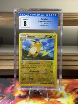 Pokemon Raichu #43/146 XY Base Set Reverse Holo Rare Card 2014 EX/NM - Image 1