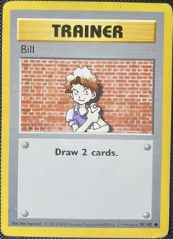 Bill 091/102 Base Set (Shadowless) Regular - Pokemon Card - Image 1