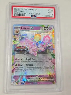 Espeon EX #034 - Prismatic Surprise Box - Pokemon Card - PSA 9 - Image 1
