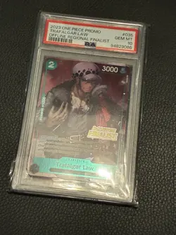 Trafalgar Law OP02-035 PSA 10 Offline Regional Finalist Promo One Piece Card - Image 1