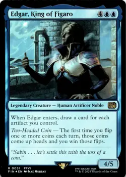 MTG Edgar, King of Figaro Foil NM FINAL FANTASY Magic 51 - Image 1