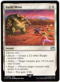 BATTLE MENU 0009 MAGIC: THE GATHERING, FINAL FANTASY VI (FFVI) UNCOMMON - Image 1