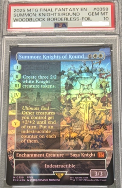MTG Final Fantasy-Summon Knights Round-#0359 Woodblock Borderless Foil- PSA 10 - Image 1