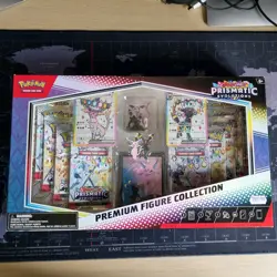 Pokemon TCG Prismatic Evolutions Premium Figure Collection Sealed Box damaged - Image 1