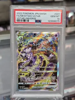 Pokemon Mewtwo VSTAR Universe Japanese Special Art Rare #221 PSA 10 Gem Mint - Image 1