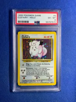 1999 Pokemon Game 5/102 Clefairy Holo PSA 6 - Image 1