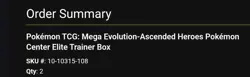 Ascended Heroes Elite Trainer Box (ETB) PRESALE - POKEMON CENTER - CONFIRMED - Image 2