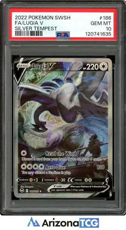 Pokemon 2022 Lugia V 186/195 Alt Art Silver Tempest GEM MINT PSA 10 - Image 1