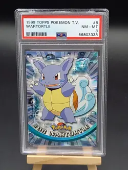 Carte Pokemon Carabaffe Wartortle 1999 Topps TV Base Set Psa 8 ! - Image 1