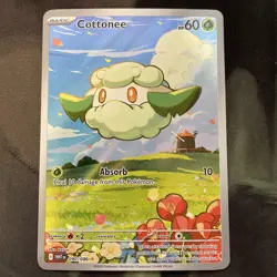 Cottonee 090/086 Illustration Rare Pokemon TCG White Flare Full Art Grass Type - Image 1