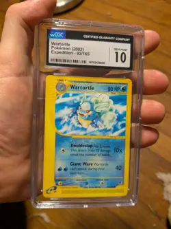 (TOP POP 21) CGC 10 GEM MINT Wartortle 92/165 Expedition Pokemon - Image 1