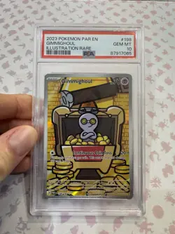 Pokemon TCG Gimmighoul Paradox Rift 198/182 PSA 10 - Image 1