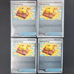 4x Fighting Gong 116/132 Reverse Holo Mega Evolution Playset Pokemon NM MEG X4 - Image 1