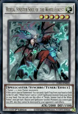 Rciela, Sinister Soul Of The White Forest Ultra Rare 1st Ed INFO-EN039 NM YuGiOh - Image 1