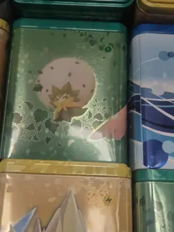 Joblot Empty Pokemon Card Tins: TCG Stacking Tin Grass Water Electric Type - Image 2