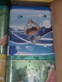 Joblot Empty Pokemon Card Tins: TCG Stacking Tin Grass Water Electric Type - Image 4