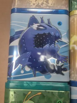 Joblot Empty Pokemon Card Tins: TCG Stacking Tin Grass Water Electric Type - Image 5