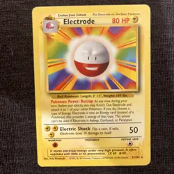 Electrode 21/102 Base set set Non Holo Rare Vintage WOTC Pokemon Card. LP+ - Image 1