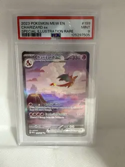 Pokemon TCG Charizard EX Scarlet & Violet 151 Card 199/165 PSA 9 Graded - Image 1