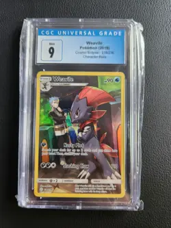 Weavile Cosmic Eclipse Pokemon Card Secret Rare, 238/236 Graded 9 - Image 1