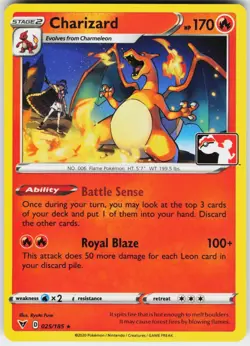 Charizard 025/185 Prize Pack Series Cards Rare - Image 1