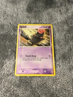 SPOINK 7/12 NON Holo pokemon card PLUSLE & MINUM TRAINER KIT SET NM - Image 1