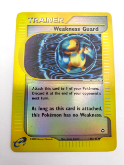 Pokemon Card - Reverse-Holo Weakness Guard 141/147 Aquapolis *HP* e-Card UC - Image 1