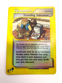 Pokemon Card - Reverse-Holo Traveling Salesman 137/147 Aquapolis *HP* e-Card UC - Image 1