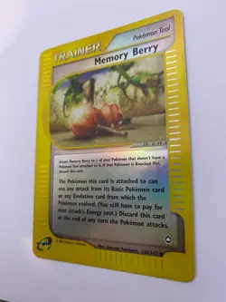 Pokemon Card - Reverse-Holo Memory Berry 128/147 Aquapolis *HP* e-Card UC - Image 5