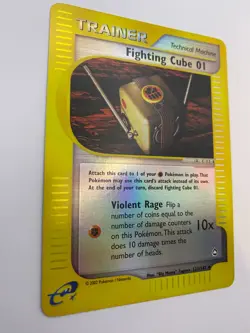 Pokemon Card - Reverse-Holo Fighting Cube 01 121/147 Aquapolis *HP* e-Card UC - Image 4