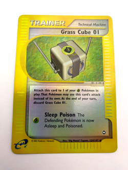 Pokemon Card - Reverse-Holo Grass Cube 01 124/147 Aquapolis *HP* e-Card UC - Image 1