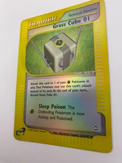 Pokemon Card - Reverse-Holo Grass Cube 01 124/147 Aquapolis *HP* e-Card UC - Image 5