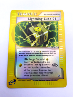 Pokemon Card - Reverse-Holo Lightning Cube 01 127/147 Aquapolis *MP* e-Card UC - Image 1