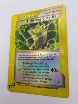 Pokemon Card - Reverse-Holo Lightning Cube 01 127/147 Aquapolis *MP* e-Card UC - Image 5