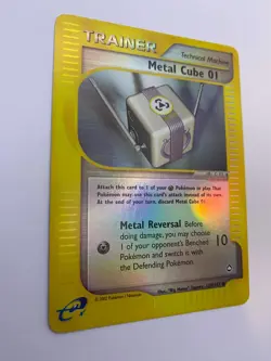 Pokemon Card - Reverse-Holo Metal Cube 01 129/147 Aquapolis *MP* e-Card UC - Image 4