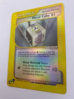 Pokemon Card - Reverse-Holo Metal Cube 01 129/147 Aquapolis *MP* e-Card UC - Image 5