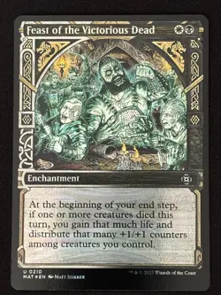1x MTG Feast of the Victorious Dead (Halo Foil) - MoM: The Aftermath (MAT) #210 - Image 1