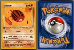 2001 Pokemon, Neo Revelation, #57/64 Swinub, 1st Edition, Common - Image 1