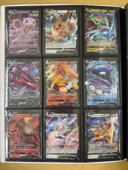 45 Card Lot Pokemon Card SWSH Assorted Hits Vs Promos TGs Shiny Energy & Binder - Image 2