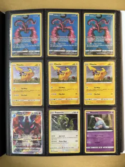 45 Card Lot Pokemon Card SWSH Assorted Hits Vs Promos TGs Shiny Energy & Binder - Image 5