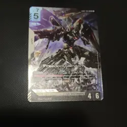 Freedom Gundam Gundam Card Game GD01 Newtype Rising GD01-065 LR English - Image 1