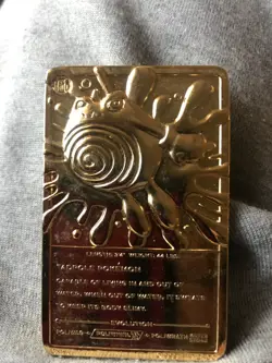 23K Gold Plated Poliwhirl Pokemon Card Burger King Promotion 1999 Nintendo - Image 2