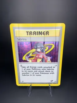 Sabrina Holo Trainer Gym Challenge 20/132 Vintage Pokemon Card Raised Creases - Image 1