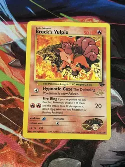 BROCK'S VULPIX W Stamp Pokemon Card - WOTC Promo - Gym Challenge - 37/132 - Image 1