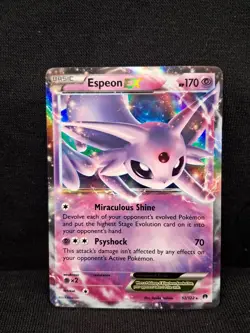 Espeon EX 52/122 XY Breakpoint Ultra Rare Holo Pokemon Card NM - Image 1