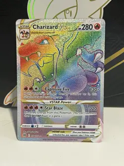 Pokemon TCG Charizard VSTAR Holo Card Brilliant Stars 174/172 Secret Rare NM/M - Image 1