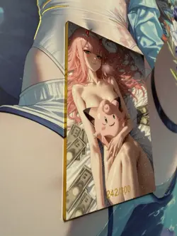 SERIALIZED 242/300 Zero Two Pokemon Card Spicy Waifu Double Sided Glitter - Image 2